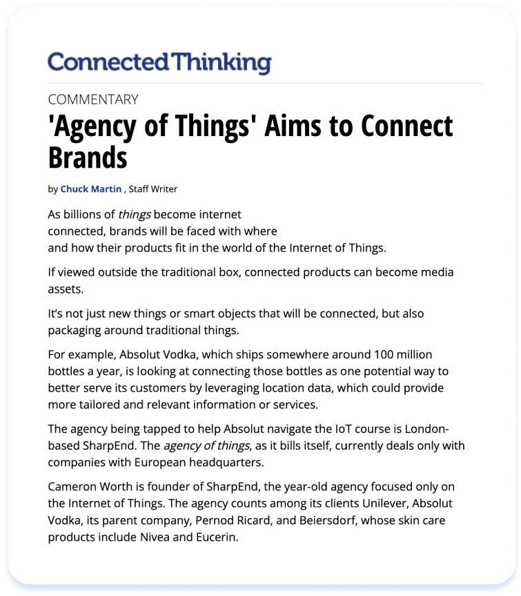 Agency of Things